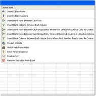 Excel Insert Blank Rows & Columns Between Data Sof screenshot